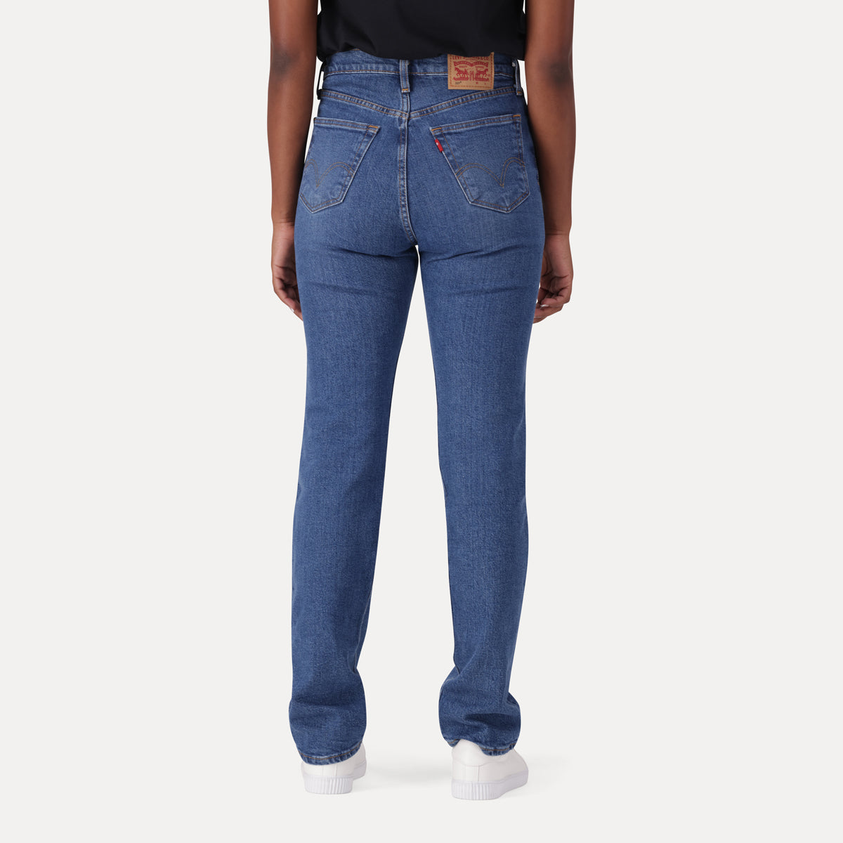 LEVI'S® WOMEN'S 501® ORIGINAL CROPPED JEANS - MED INDIGO - WORN IN