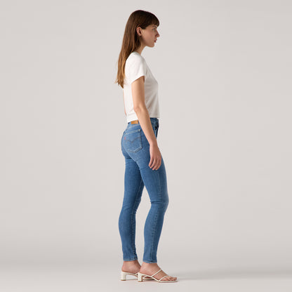 LEVI’S® WOMEN'S 721 HIGH-RISE SKINNY JEANS - MED INDIGO - WORN IN