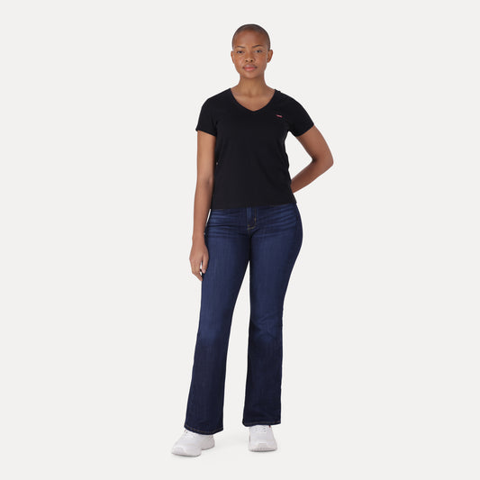 LEVI'S® CURVY FLARE  - DARK INDIGO - WORN IN