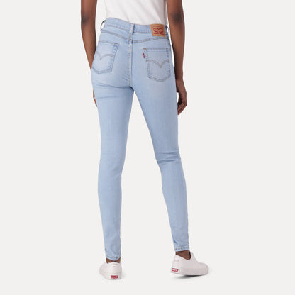 LEVI'S® WOMEN'S 720 HIGH-RISE SUPER SKINNY JEANS - LIGHT INDIGO - WORN IN