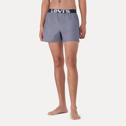 POSTER LOGO WOVEN BOXERS - BLUE