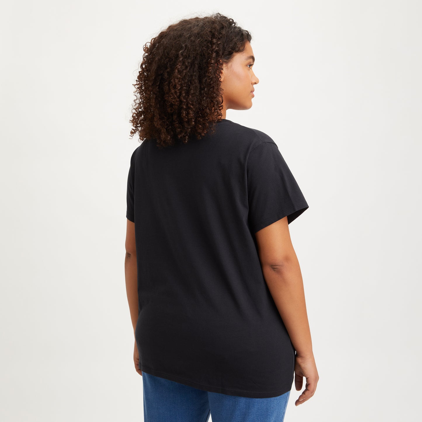 LEVI'S® WOMEN'S V-NECK T-SHIRT (PLUS SIZE) - BLACK