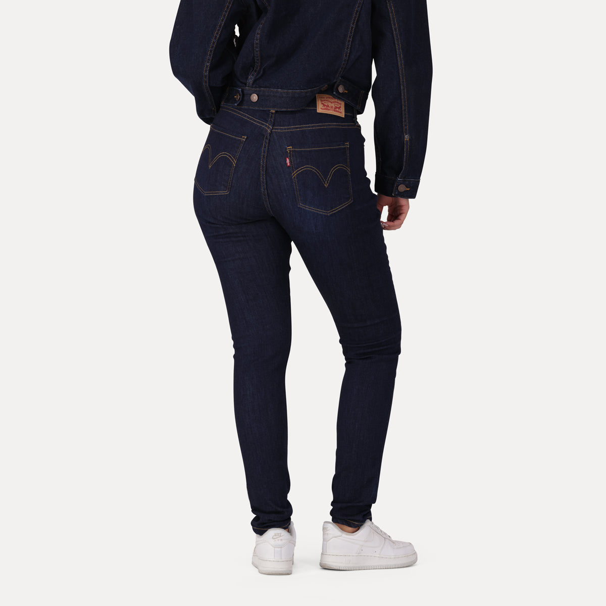 LEVI'S® WOMEN'S CURVY HIGH-RISE SUPER SKINNY  - DARK INDIGO - WORN IN