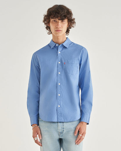 CLASSIC POCKET STANDARD FIT SHIRT - BLUE