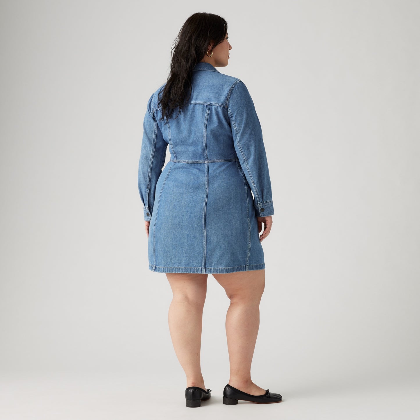 LEVI'S® WOMEN'S FLYNN WESTERN DRESS (PLUS SIZE) - MED INDIGO - WORN IN