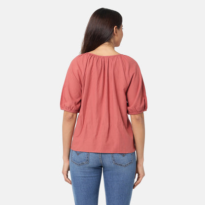 LEVI'S® WOMEN'S LEANNE BLOUSE - RED