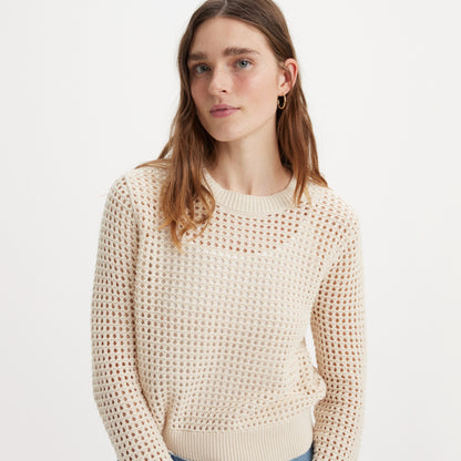 LEVI'S® WOMEN'S SUPERBLOOM CROCHET LONG-SLEEVE TOP - NEUTRAL