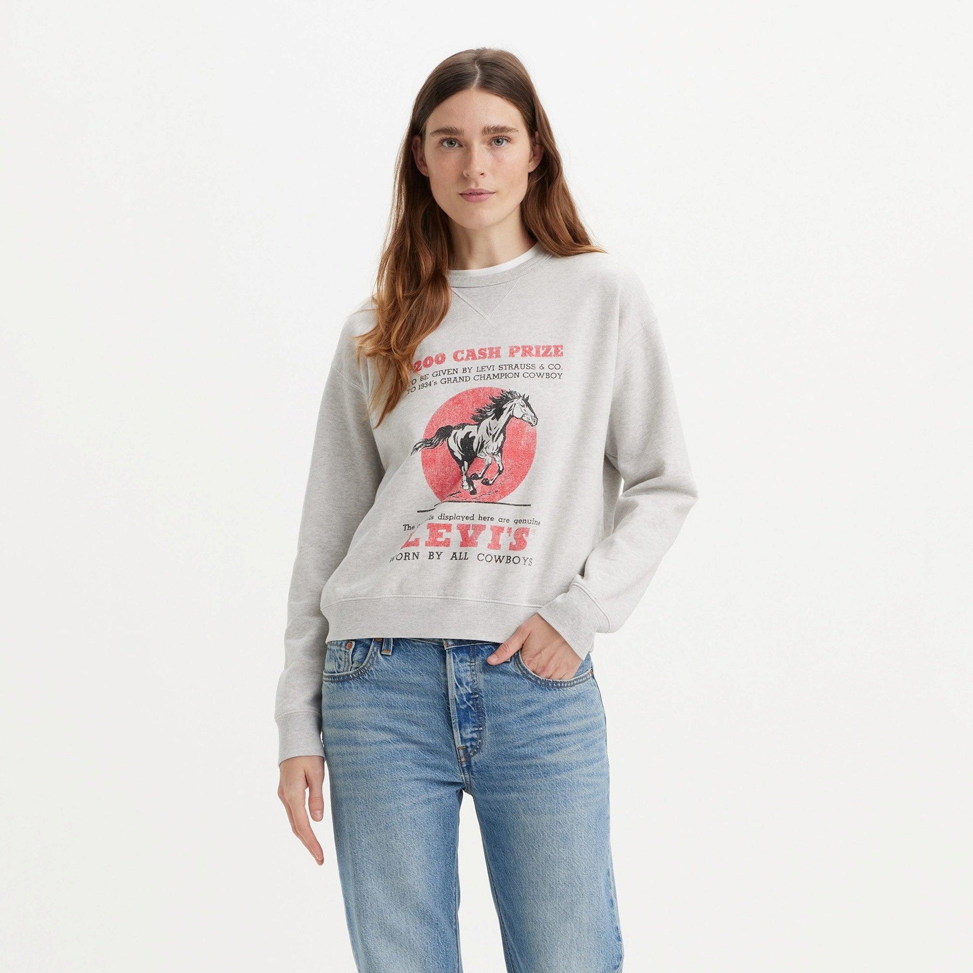 GRAPHIC SIGNATURE CREWNECK SWEATSHIRT - GREY