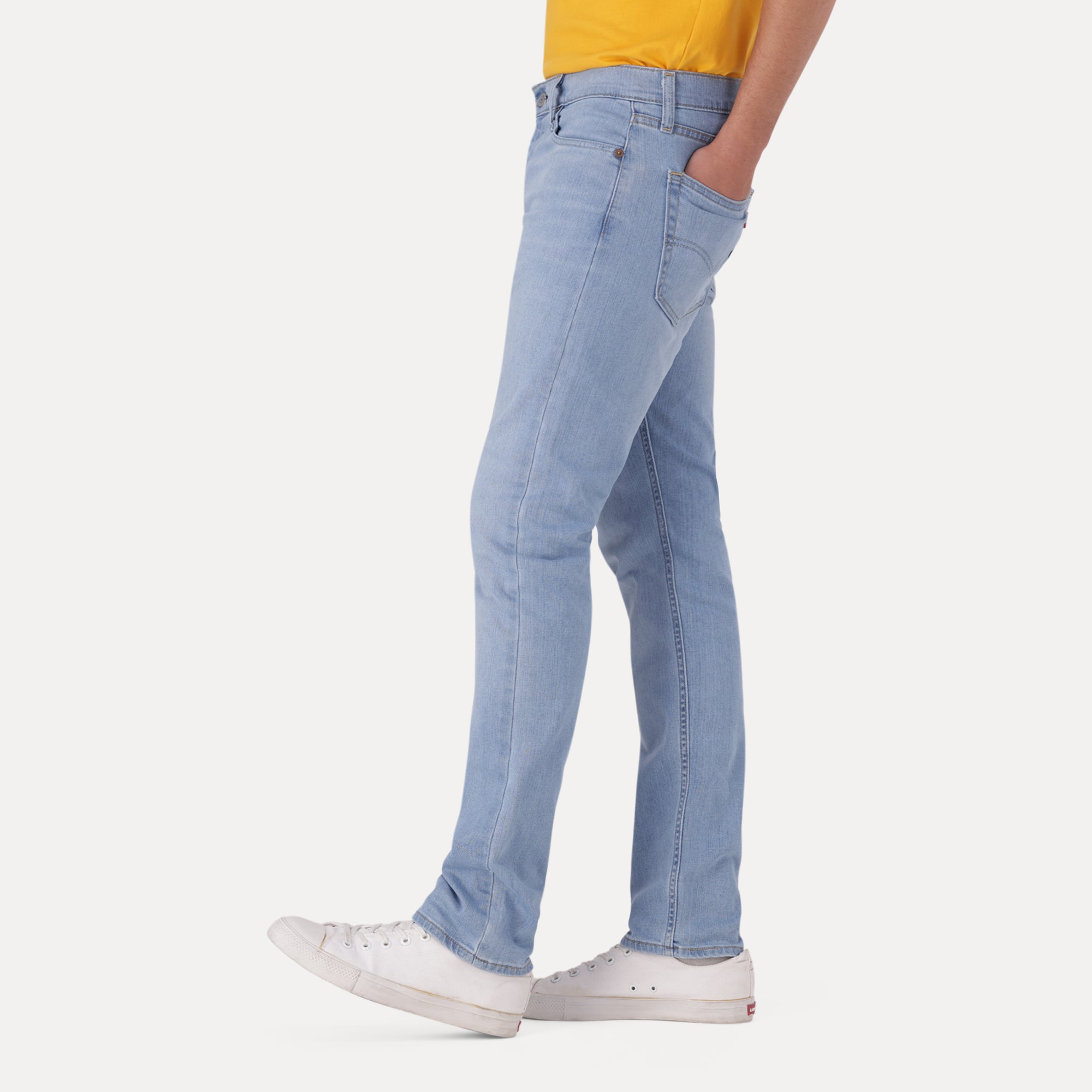 LEVI S MEN S 510 SKINNY JEANS LIGHT INDIGO WORN IN