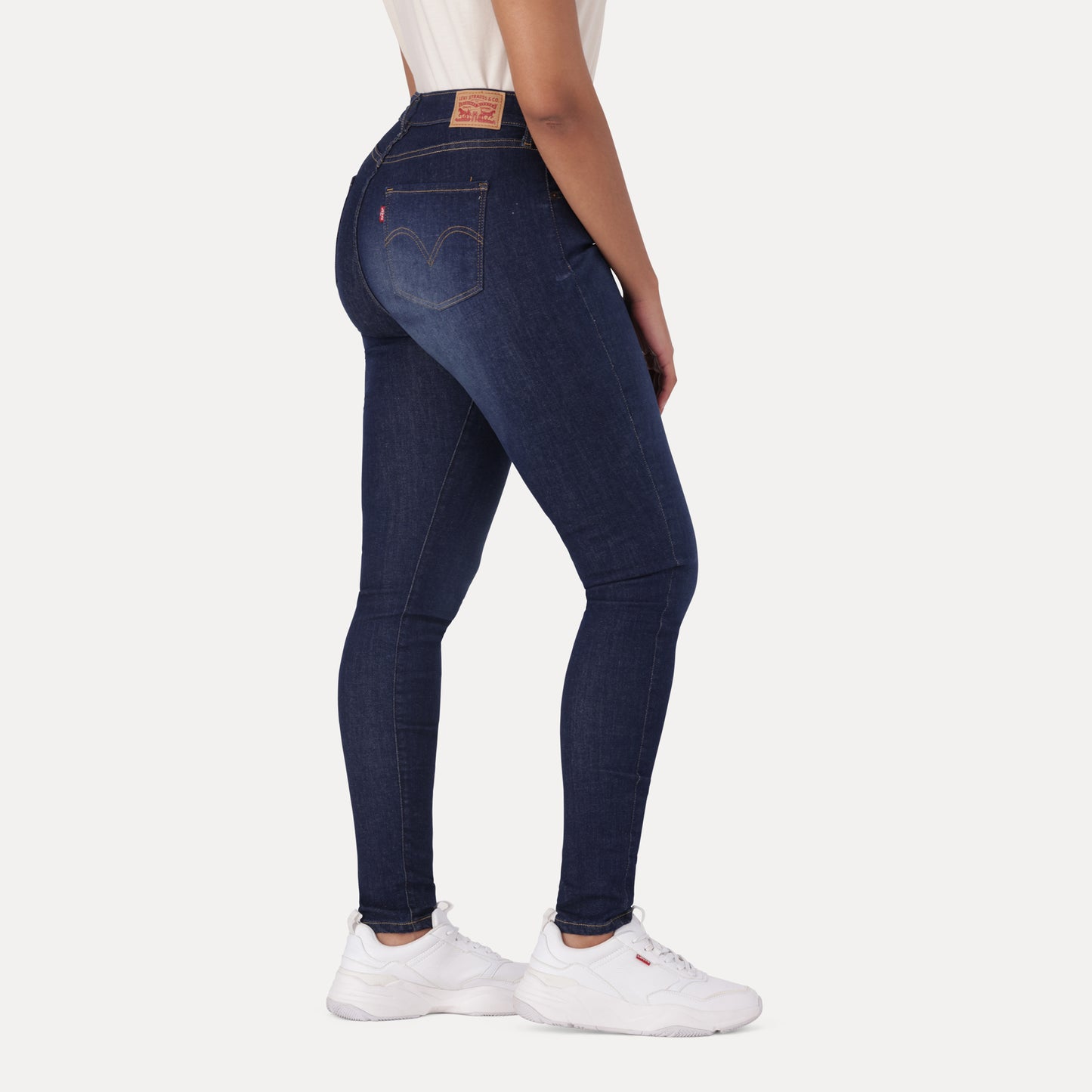 LEVI'S® CURVY SUPER SKINNY - DARK INDIGO - WORN IN