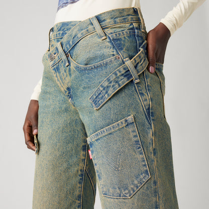 LEVI’S® X ADSB ANDERSSON BELL OVERLAY JEANS - MED INDIGO - WORN IN