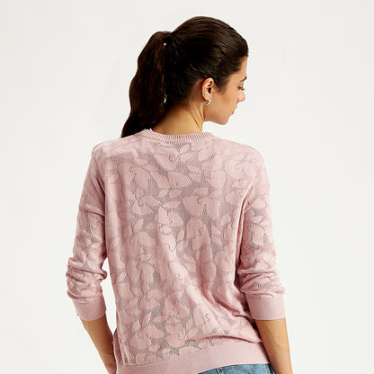 LEVI'S® WOMEN'S CREW NECK SWEATER - LIGHT-PINK