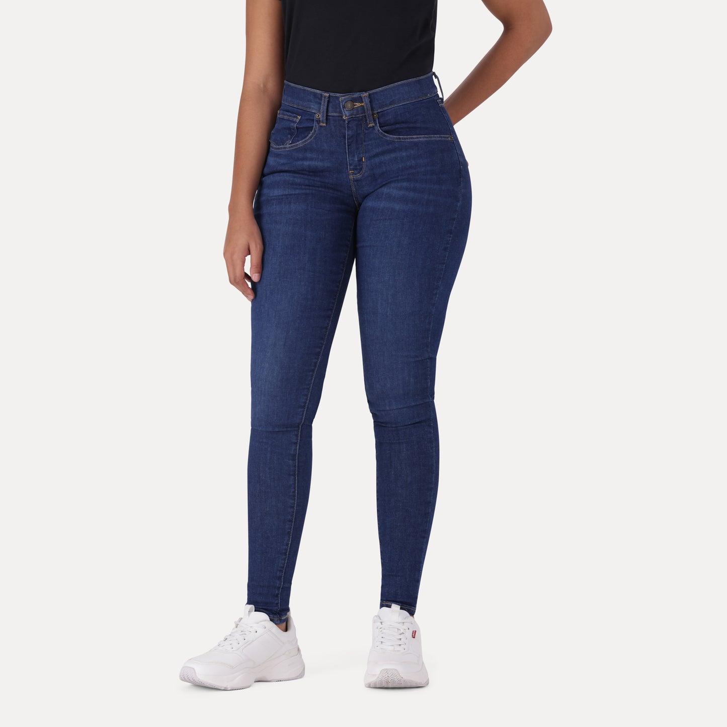 LEVI'S® CURVY SUPER SKINNY - DARK INDIGO - WORN IN