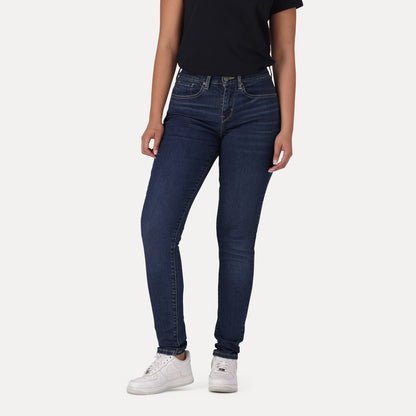 LEVI'S® WOMEN'S CURVY HIGH-RISE SUPER SKINNY  - DARK INDIGO - WORN IN