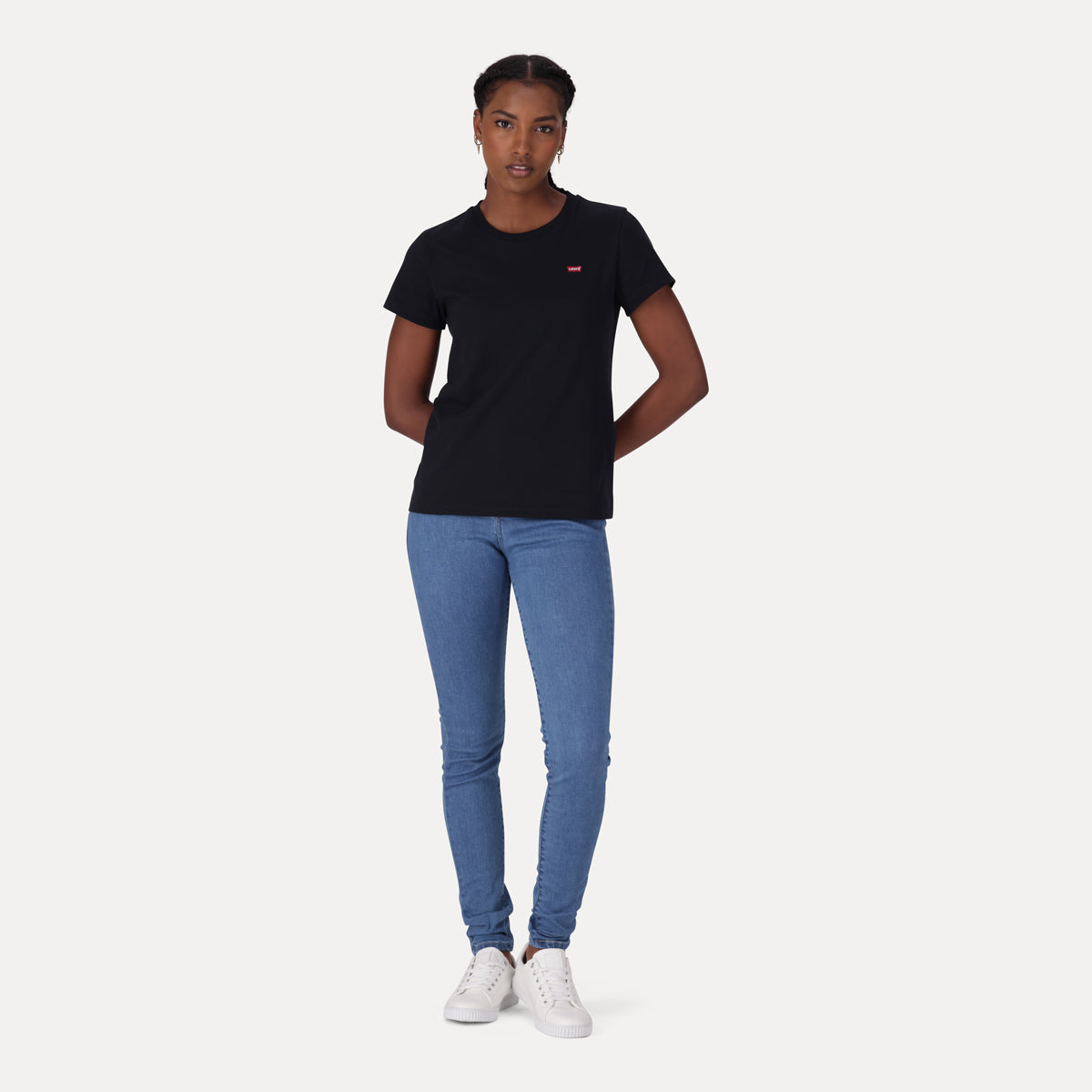 LEVI'S® WOMEN'S 720 HIGH-RISE SUPER SKINNY JEANS - MED INDIGO - WORN IN