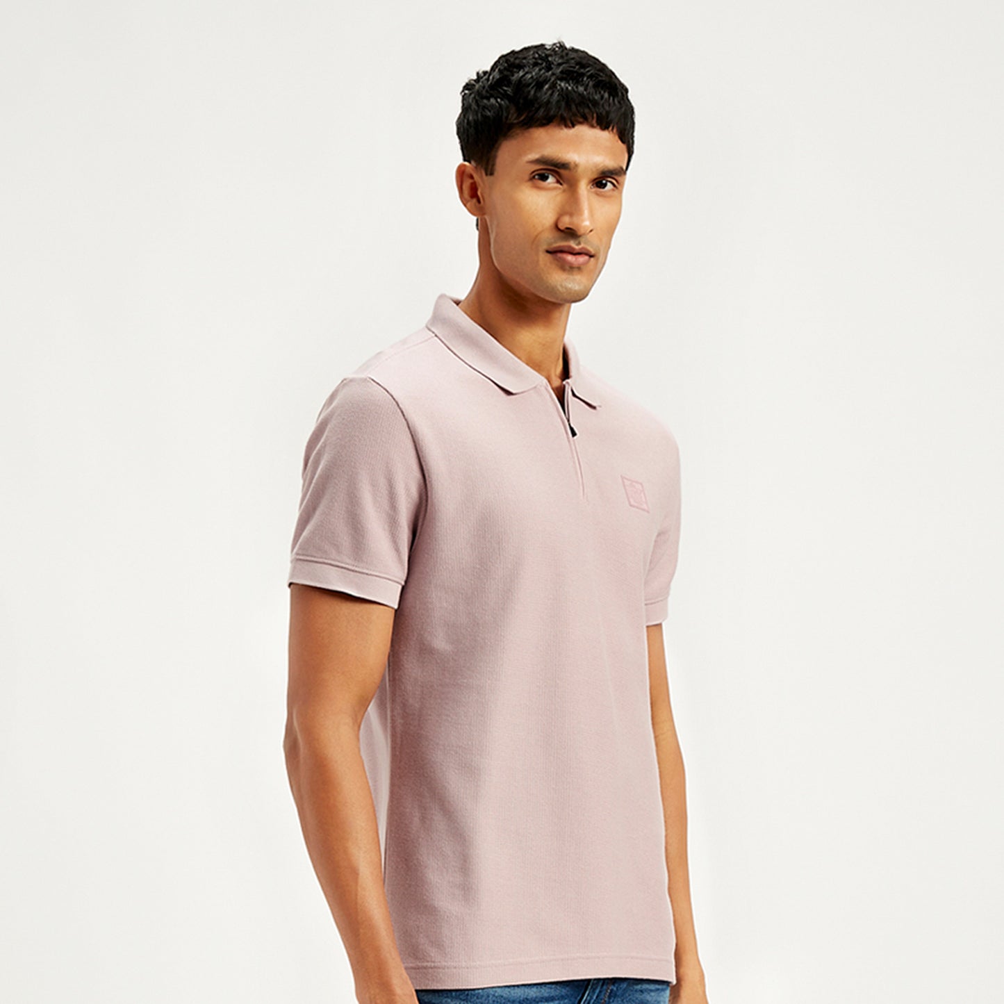 LEVI'S® MEN'S TEXTURED SLIM FIT POLO T-SHIRT - PINK