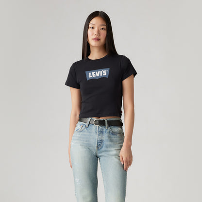 LEVI'S® WOMEN'S GRAPHIC ESSENTIAL SPORTY TEE - BLACK