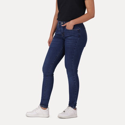 LEVI'S® WOMEN'S CURVY SUPER SKINNY  - DARK INDIGO - WORN IN