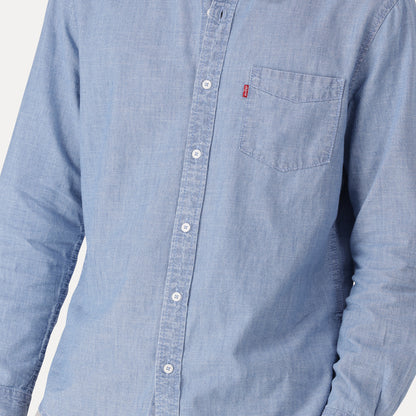 LEVI'S® MEN'S CLASSIC POCKET STANDARD FIT SHIRT - MED INDIGO - FLAT FINIH