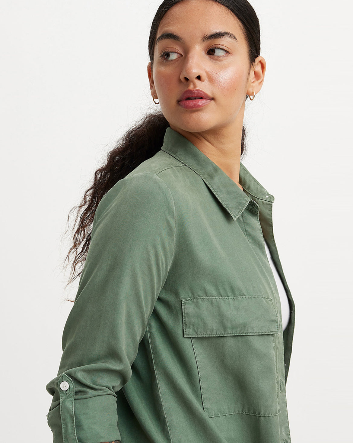 LEVI'S® WOMEN'S DOREEN UTILITY SHIRT - GREEN