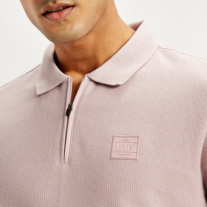 LEVI'S® MEN'S TEXTURED SLIM FIT POLO T-SHIRT - PINK