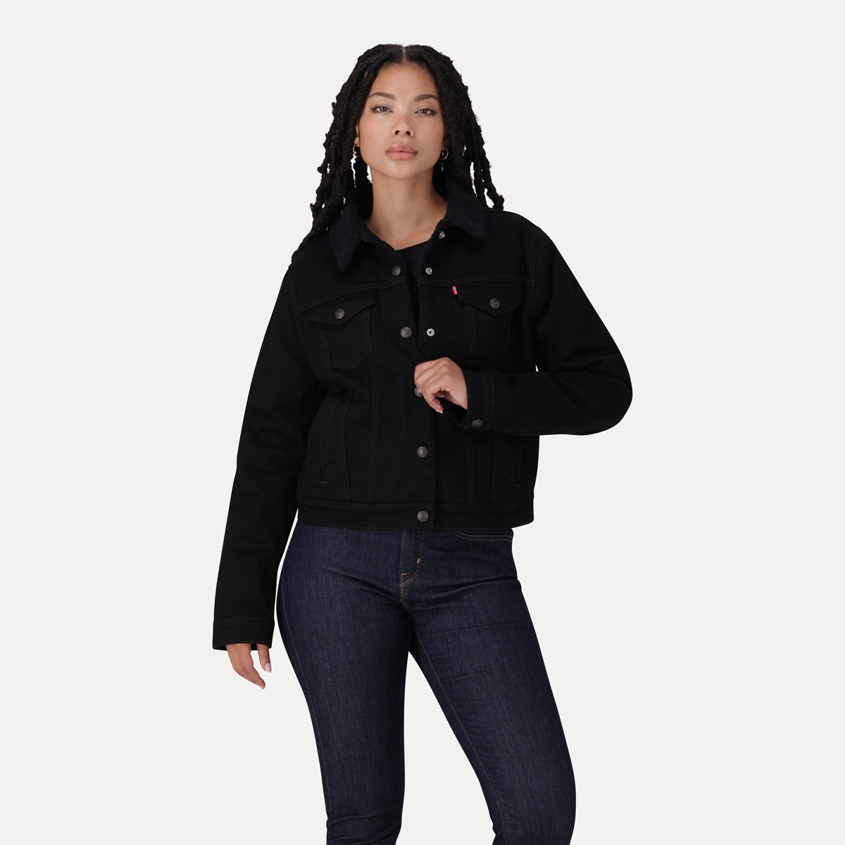 LEVI’S® WOMEN'S ORIGINAL SHERPA TRUCKER JACKET - BLACK