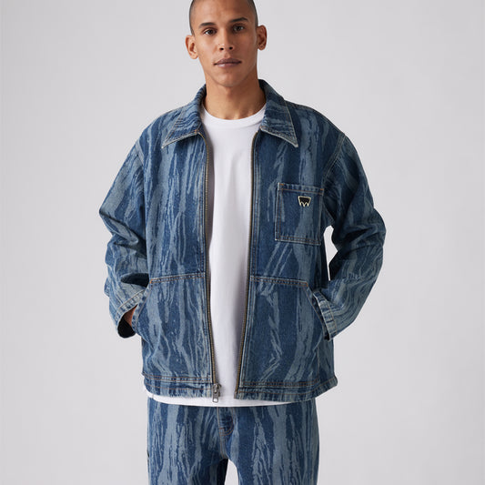 LEVI'S® MEN'S SKATEBOARDING GARAGE JACKET - MED INDIGO - WORN IN