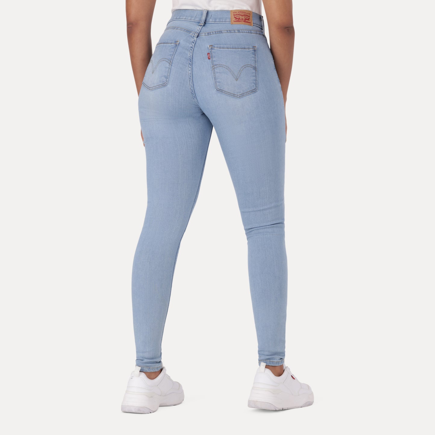 LEVI'S® CURVY SUPER SKINNY  - LIGHT INDIGO - WORN IN