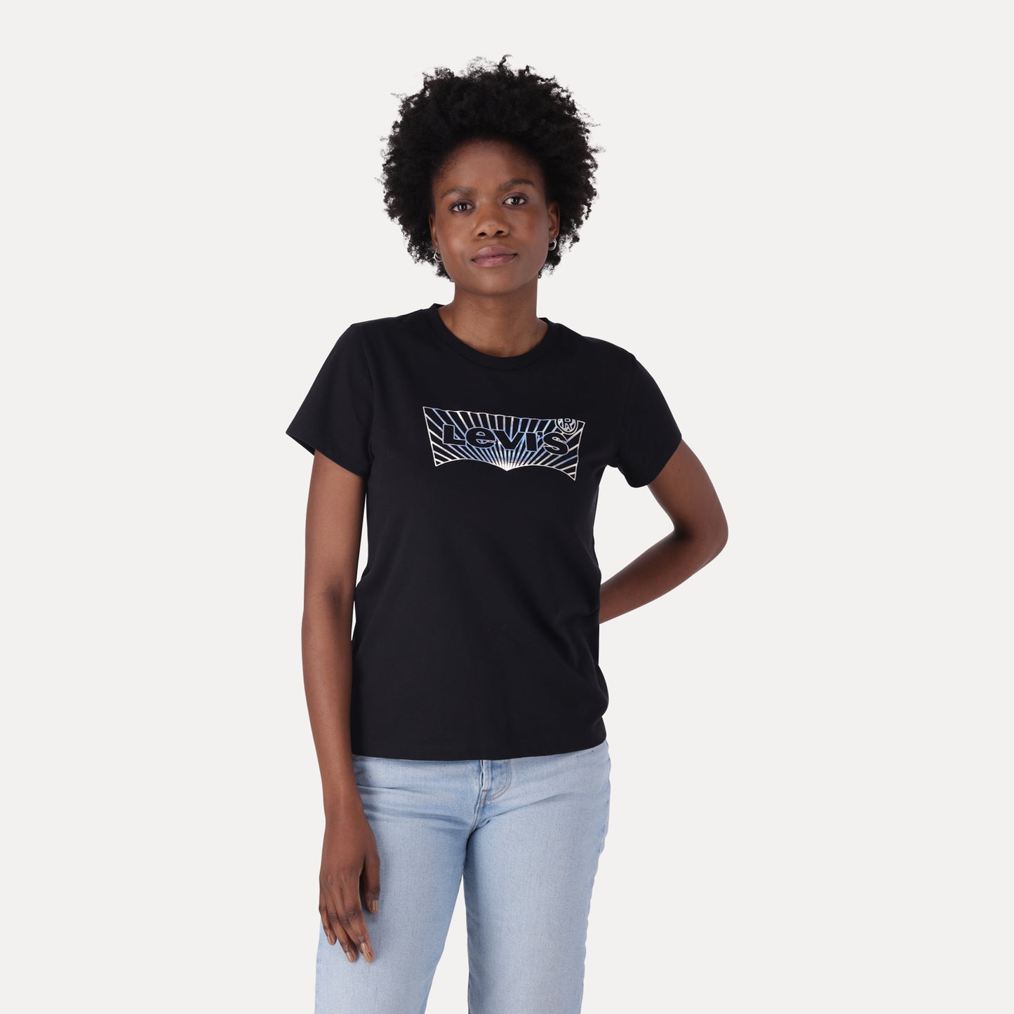 THE PERFECT TEE ZA SUNRISE BW SHINE JET- BLACK