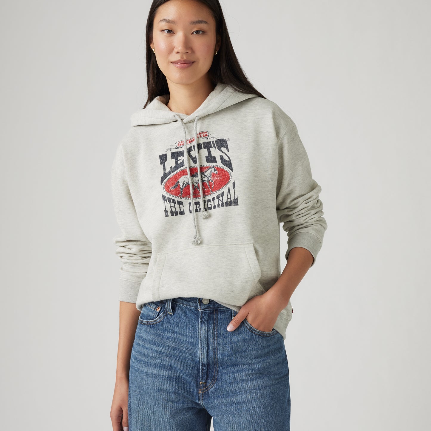 LEVI'S® WOMEN'S GRAPHIC EVERYDAY HOODIE - GREY