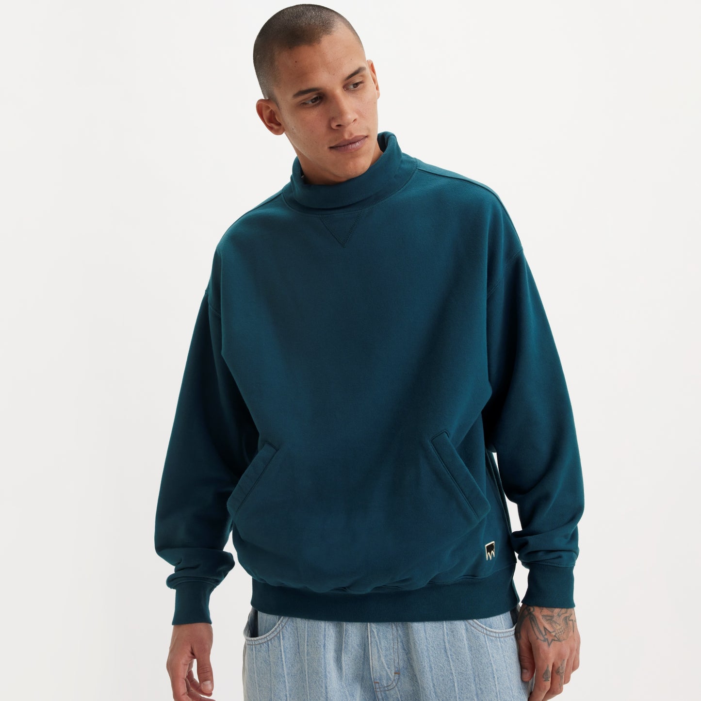 LEVI'S® SKATEBOARDING MEN'S TURTLENECK SWEATSHIRT - BLUE