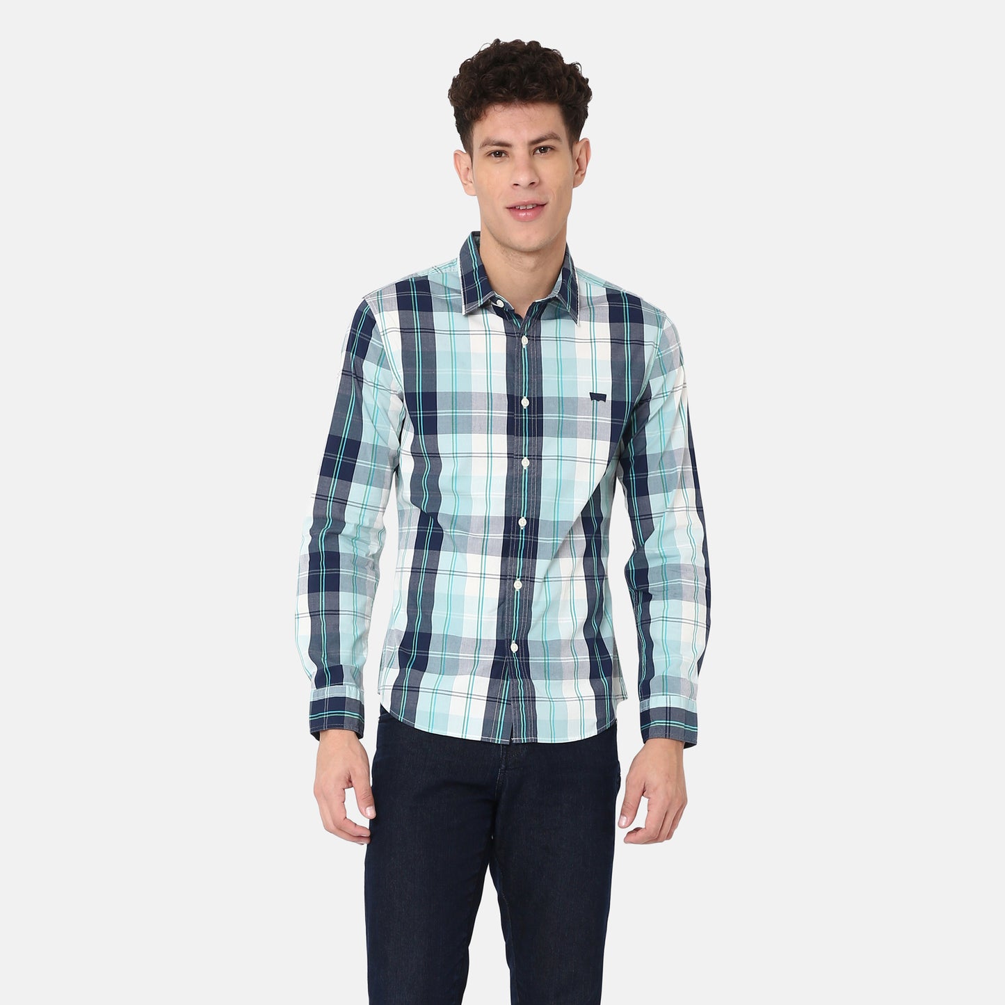 LEVI'S® MEN'S BATTERY HOUSEMARK SLIM FIT SHIRT - BLUE