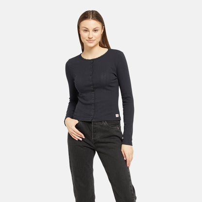 LEVI'S® DRY GOODS WOMEN'S POINTELLE LONG-SLEEVE TEE - BLACK