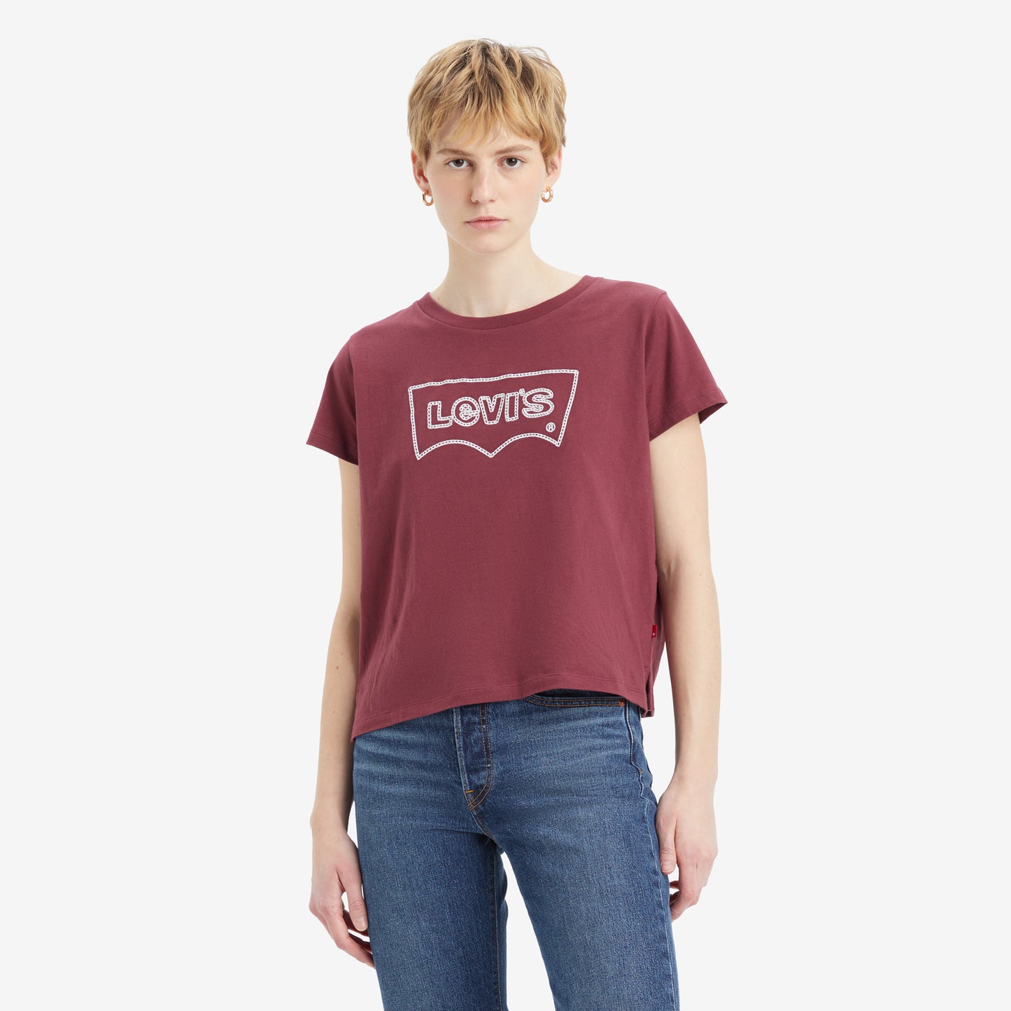 LEVI'S® WOMEN'S GRAPHIC BOXY T-SHIRT - RED