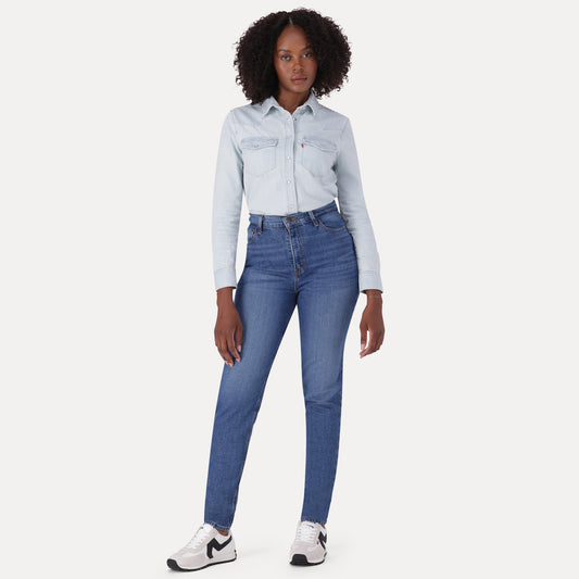 LEVI'S® WOMEN'S '80S MOM JEANS - DARK INDIGO - WORN IN