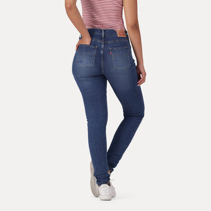 LEVI'S® WOMEN'S CURVY HIGH-RISE SUPER SKINNY  - MED INDIGO - WORN IN