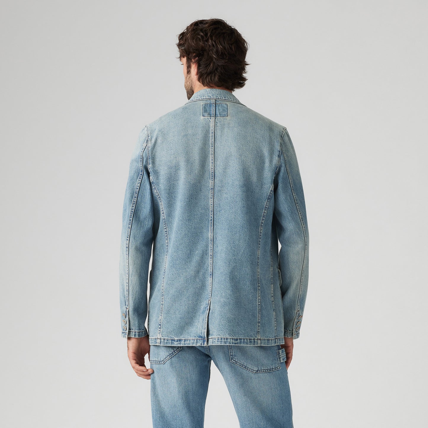 LEVI'S® MEN'S MISSION DENIM BLAZER - MED INDIGO - WORN IN