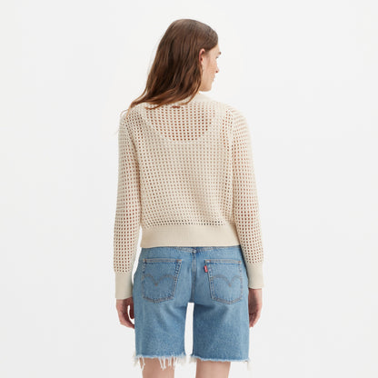 LEVI'S® WOMEN'S SUPERBLOOM CROCHET LONG-SLEEVE TOP - NEUTRAL