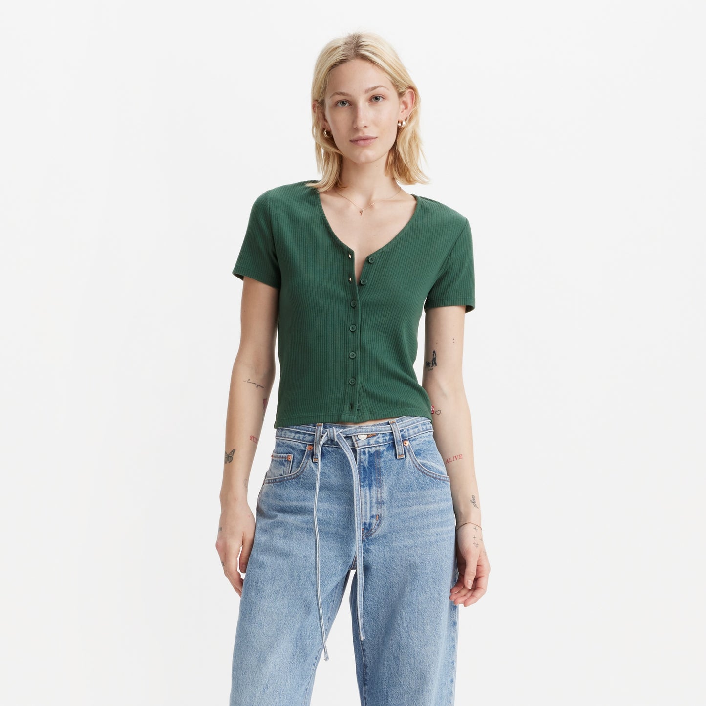 LEVI'S® WOMEN'S MUSE SHORT-SLEEVE TEE - GREEN