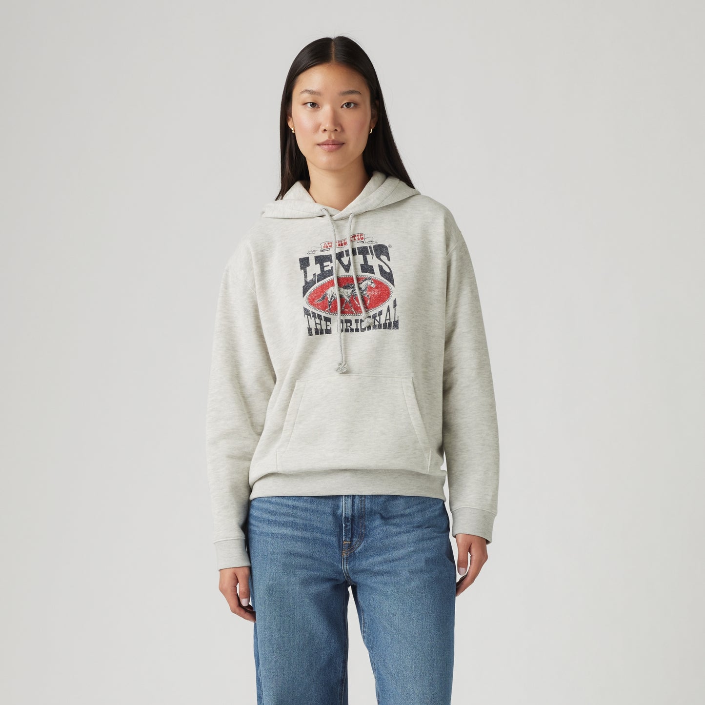 LEVI'S® WOMEN'S GRAPHIC EVERYDAY HOODIE - GREY