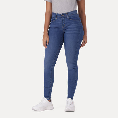 LEVI'S® CURVY SUPER SKINNY - DARK INDIGO - WORN IN