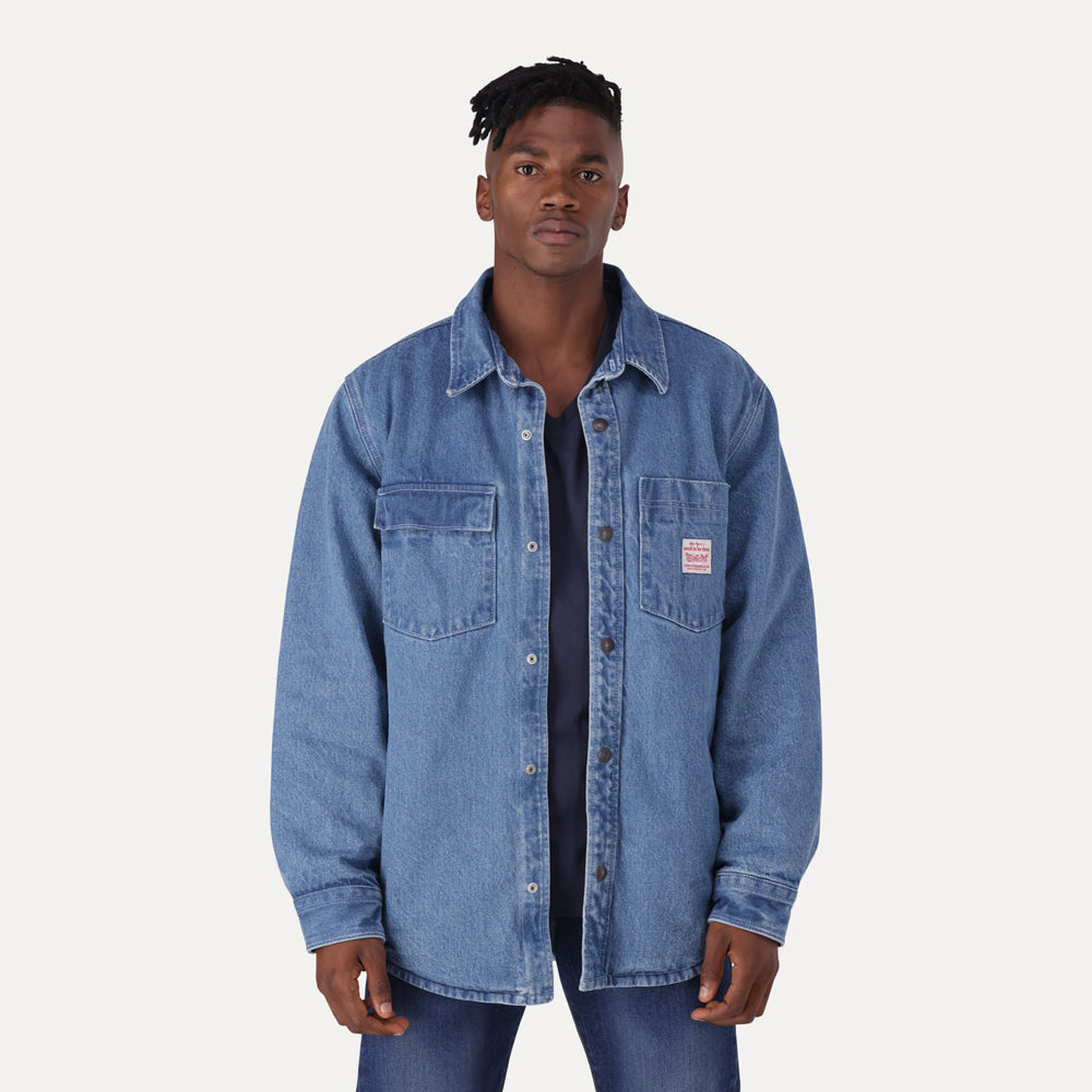 LEVI'S® MEN'S TELEGRAPH OVERSHIRT - MED INDIGO - WORN IN