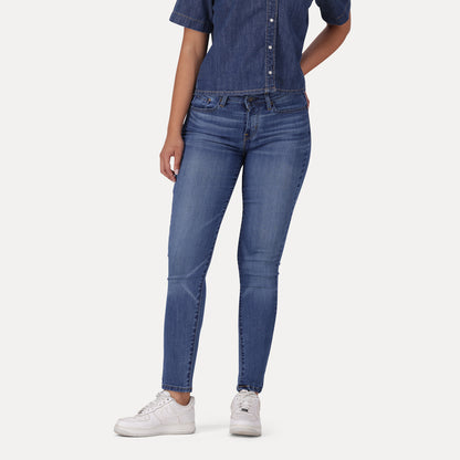 LEVI'S® WOMEN'S CURVY SUPER SKINNY  - MED INDIGO - WORN IN