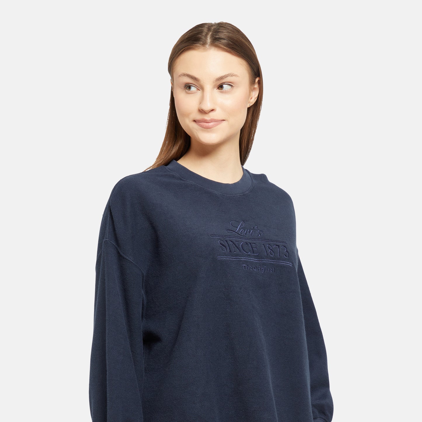 LEVI'S® WOMEN'S GRAPHIC LEO CREWNECK SWEATSHIRT - BLUE