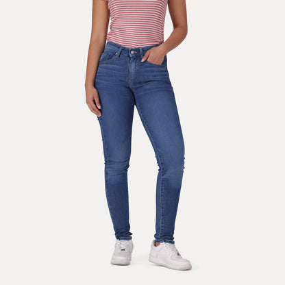 LEVI'S® WOMEN'S CURVY SKINNY  - MED INDIGO - WORN IN