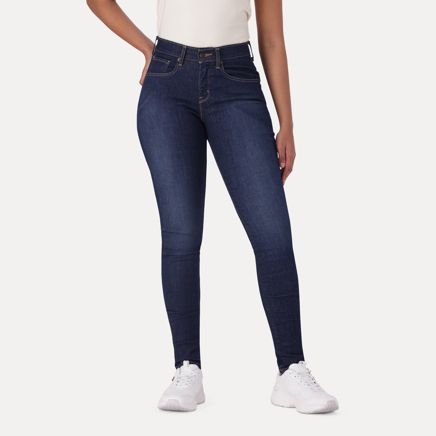 LEVI'S® CURVY SUPER SKINNY - DARK INDIGO - WORN IN