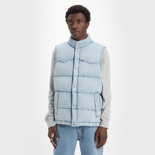 WESTERN SUPER PUFFER VEST - BLUE