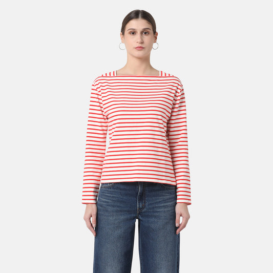 LEVI'S® WOMEN'S BAY SAILOR LONG-SLEEVE TEE - RED