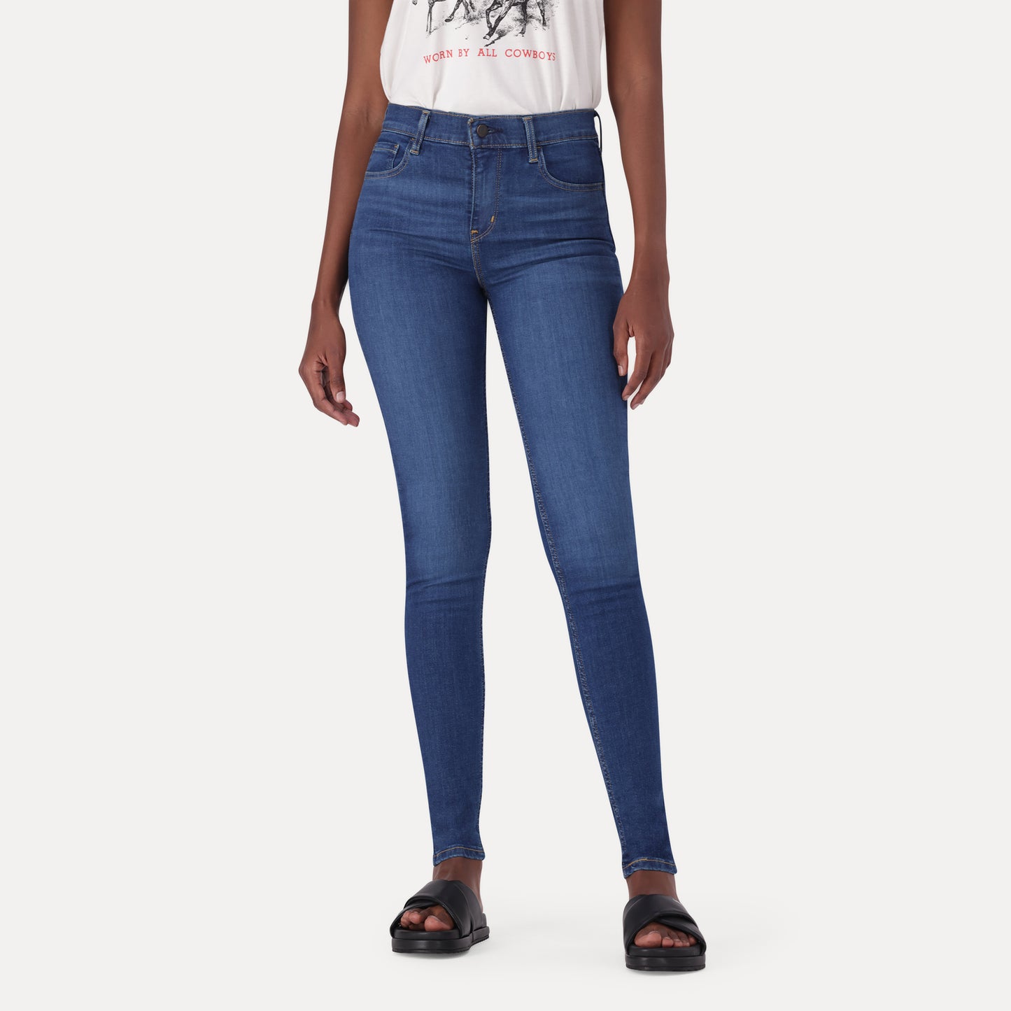 720 HIGH-RISE SUPER SKINNY JEANS - DARK INDIGO - WORN IN