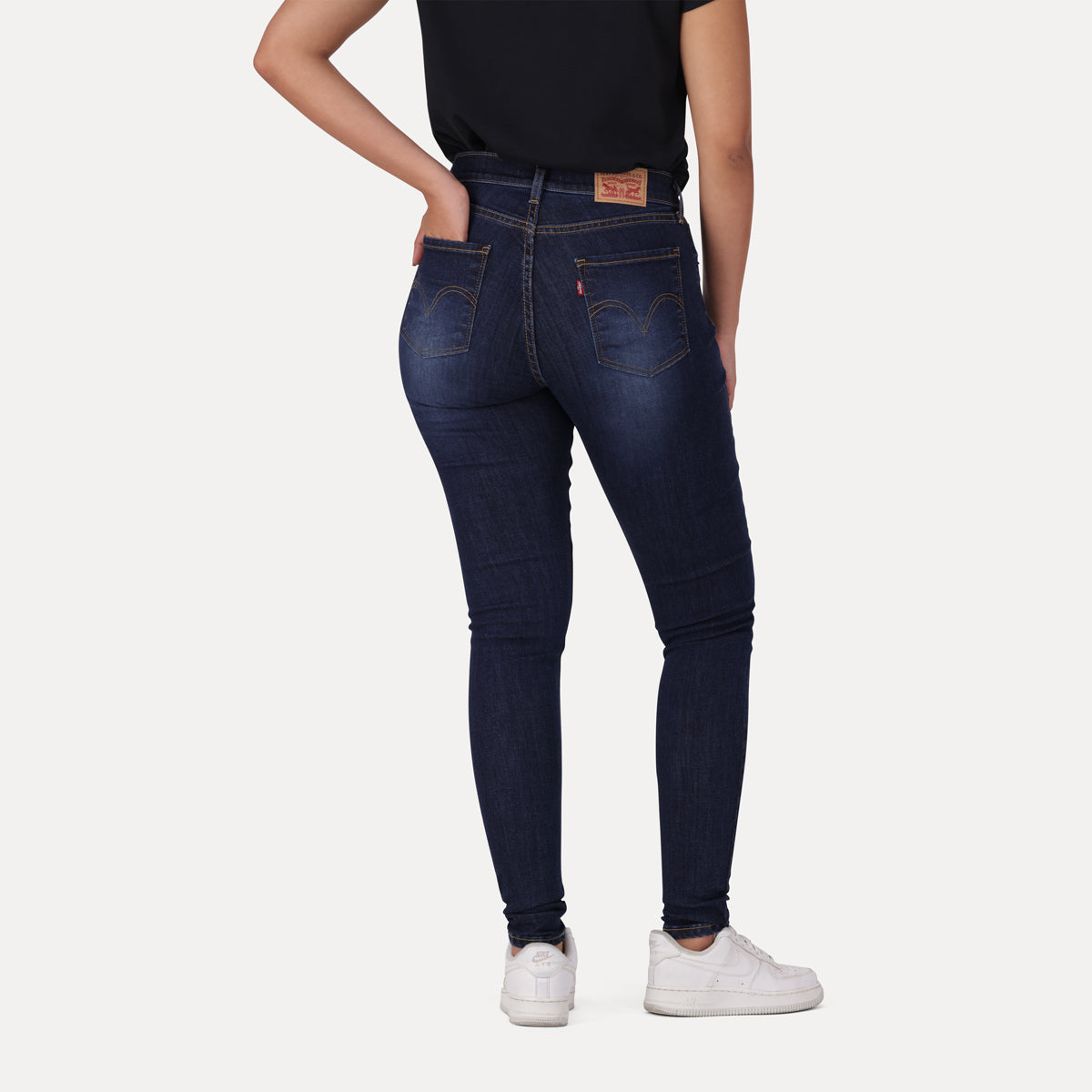 LEVI'S® WOMEN'S CURVY SUPER SKINNY  - DARK INDIGO - WORN IN